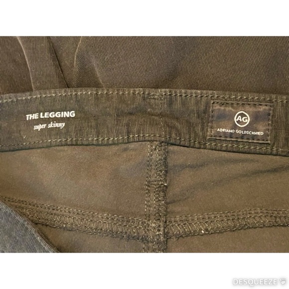 Anthro AG Adriano Goldschmied The Legging Super Skinny in Olive Size 27 Corduroy - Picture 6 of 8
